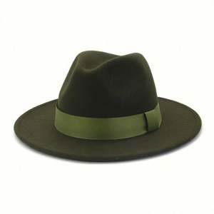 European Style <b>18</b> Color in Stock Small Order Wholesale Panama Hat Sombrero Australian Wool Wide Brim Fedora Hat - Product Image 5