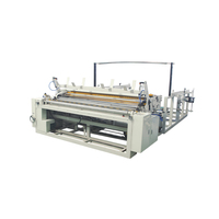 Ligne de production entièrement automatique de rouleaux de papier toilette avec contrôle PLC, machine à perforer le papier toilette