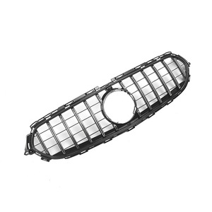 Grille verticale Mercedes-Benz Classe E W213 2021-2023 entièrement noire avec bandes argentées pour pare-chocs avant - Product Image 4