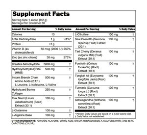 Creatina en polvo todo en uno HMB Bcaas L arginina L citrulina Saw Palmetto Ashwagandha forskolina colágeno semilla de lino - Product Image 2
