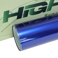 HIGHCOOL Super Brillant Métallique Myrtille 6.5 Mil Épaisseur PVC Voiture Vinyle Wrap Couleur Changée Auto Corps Extérieur Accessoires