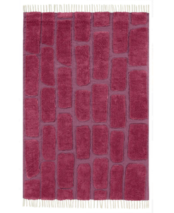 Alfombras tejidas de algodón a cuadros rosas modernas de alta calidad Juego de alfombras y alfombrillas para el suelo - Product Image 1