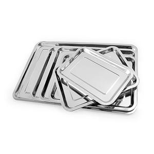 Stainless Steel BBQ Pan <b>Square</b> Heat Resistant Cooking Baking Barbecue Tray - Product Image 3