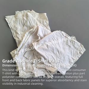 Trapos de Algodón Blancos Disponibles en Stock para Uso Industrial, Trapos de Algodón Blancos con Estampado, Trapos de Algodón Blancos de 1.5KG - Product Image 2