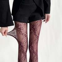 Collants opaques ajourés, bas de base fins, tricotés, colorés, style résille, pour l'été et l'hiver