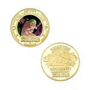 2025 japon Anime une pièce pièces commémoratives Souvenir Luffy Sanji Nami métal pièces Collection jouet pour cadeaux de fête d'<span class=keywords><strong>anniversaire</strong></span> - Product Image 1