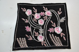 Caliente hermosa mano de obra fina hecha a mano pesada con cuentas en hilo de red bordado vestido de fiesta de boda de la India - Product Image 4