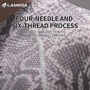 Jersey Sepeda LAMEDA Custom Pria Kerah Rendah Aero Bernapas untuk Tim Profesional - Product Image 3