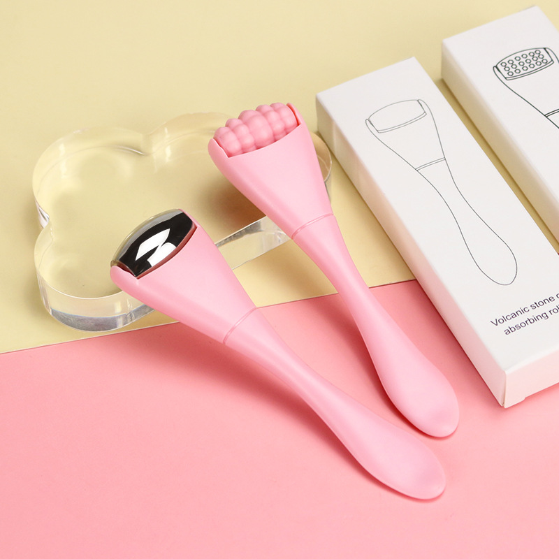 Bâton de beauté rouleau en silicone rose