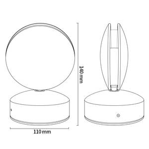 Lampe murale LED 360° en aluminium blanc pour rebord de fenêtre, éclairage paysager extérieur et effet d'ombre - Product Image 4