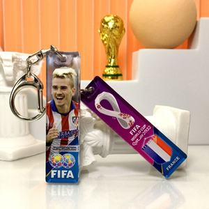 Porte-clés personnalisé France Mbappe <span class=keywords><strong>Benzema</strong></span> Photo Voiture Acrylique Plastique Luxe Porte-clés Anneau - Product Image 3