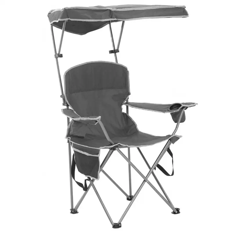 Cadeiras de acampamento dobráveis personalizadas do jardim do salão do metal exterior portátil com guarda-sol