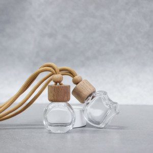8ML Transparent Natural Wooden Lid <strong>Car</strong> Perfume Bottle - Essential Oil <strong>Diffuser</strong> Air Freshener Container for <strong>Car</strong> Empty Bottle - Product Image 5