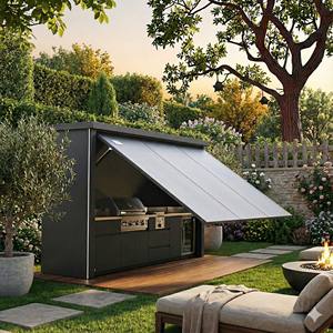 Tùy Chỉnh Thực Hiện Nấm Mốc Bằng Chứng SS304 Thép Không Gỉ Ngoài Trời Nhà Bếp Pod Thiết Kế Hiện Đại Nhà Bếp Ngoài Trời Với Nhà Máy Cho Patio - Product Image 2