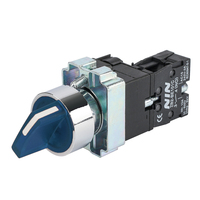 Interrupteur à bascule électronique auto-réinitialisable NIN 22 mm, bouton-poussoir momentané vert, 1NO 1NC 10A IP65 380V, alliage de zinc ignifuge