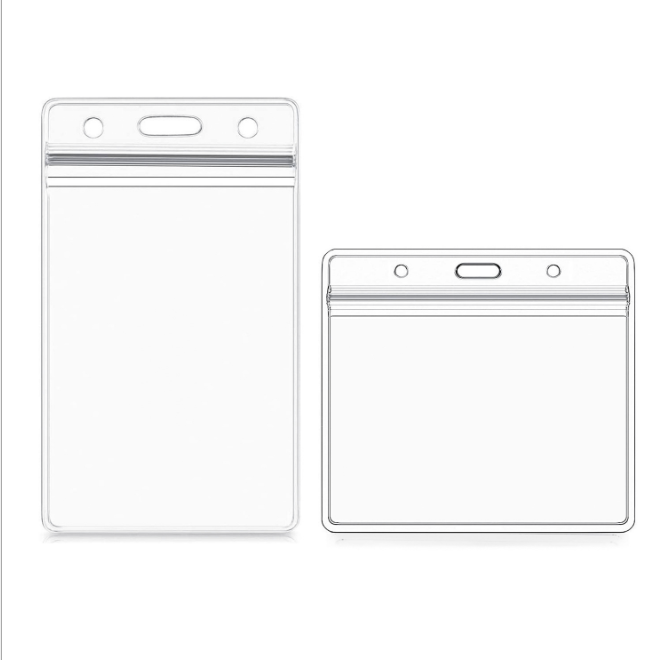 Прямая продажа с фабрики, прозрачный водонепроницаемый мягкий пластиковый держатель для удостоверения личности, держатель для Бейджа