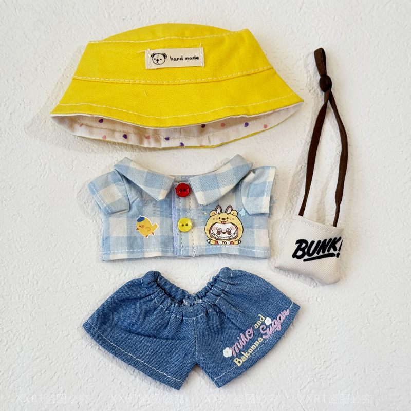 camisa letra jeans gorro oso amarillo bolso de lona