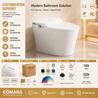 Nouvel Arrivage Système d'aromatisation et désodorisation céramique pour toilettes intelligentes à couvercle vertical, avec télécommande, drainage P-Trap/S-Trap et double chasse d'eau