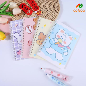 Biểu tượng tùy chỉnh A5 Kawaii Dễ thương hardback xoắn ốc cuộn dây máy tính xách tay 4 cái Nhật ký với 60 Sheets A5 Kích thước <span class=keywords><strong>PP</strong></span> Bìa văn phòng Nguồn cung cấp - Product Image 2
