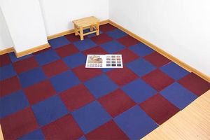 Dalles de moquette autocollantes à peler et coller, tapis de sol carré auto-adhésif, moquette murale DIY pour bureau commercial et chambre à coucher - Product Image 2