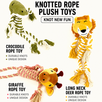 Jouet à mâcher pour chien de taille moyenne Lovely Daily Play, résistant aux morsures, design crocodile, son couineur, matériau sûr, durable, portable, utilisation en intérieur