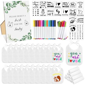 53pcs <strong>Baby</strong> Shower Games White <strong>Baby</strong> Bibs Design Games <strong>Boys</strong> Girls Gender Reveal Party Gift DIY <strong>Baby</strong> Bodysuits Game <strong>Sets</strong> - Product Image 2