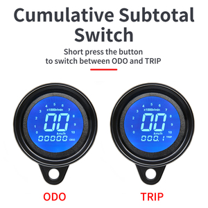 थोक गर्म बिक्री 7 रंग वापस स्पीडोमीटर एलसीडी ओडोमीटर ईंधन गेज के लिए Rpm मीटर डिजिटल टैकोमीटर मोटरसाइकिल - Product Image 5