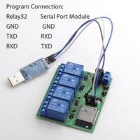 Module de relais WiFi 4 canaux DIYmall ESP32, compatible Bluetooth, avec ESP32S et ESP32-WROOM-32 intégrés