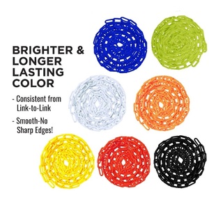 Factory Wholesale 3mm 6mm 8mm 10mm Conveyor <b>Belt</b> Link Head Barrier Plastic <b>Chain</b> for Traffic Cone - Product Image 5