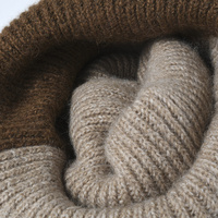 Bonnet tricoté d'hiver pour hommes et femmes, en acrylique, tendance, simple, chaud, bicolore, pour l'automne et l'hiver