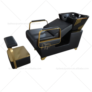 Juego de Muebles de Peluquería Dorado y Negro <span class=keywords><strong>2021</strong></span>, Paquete de Salón de Belleza Más Económico para Peluquero, Silla Personalizada, Escritorio, Secador, Vaporizador - Product Image 2