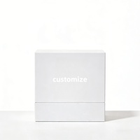 Boîtes rigides recyclables blanches minimalistes de forme carrée pour emballages cosmétiques, blush, crème pour les yeux, flacons, sérums, compléments alimentaires, sur mesure