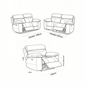 Ensemble de canapés inclinables modernes en cuir marron, luxe, 3+2+1 places, mobilier de salon, fauteuil de <span class=keywords><strong>cinéma</strong></span> à mouvement électrique, canapé de <span class=keywords><strong>cinéma</strong></span> maison - Product Image 6