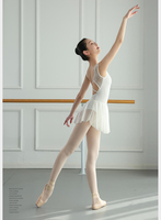 Jupe Tutu classique en Nylon pour femmes, broderie dentelle florale, gymnastique pour Ballet, entraînement, vêtements de danse, 1 pièce