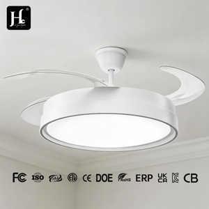 Ventilador de Techo LED Moderno de 3 Aspas con Motor DC, Control Remoto, Regulable, Luz Blanca Cálida, Montaje con Barra de Plástico para Instalación en Proyectos - Product Image 2