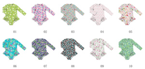 Traje de Baño para Bebé con Diseño Moderno de Flores, Traje de Baño para Niñas, Ropa de Baño para Recién Nacidos, Personalizable - Product Image 6