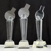 Trophée en cristal personnalisé pour les récompenses d'entreprise, les compétitions sportives et de tennis de table