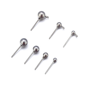 Stainless Steel Ball Stud <b>Earrings</b> Simple Round Bead Design Unisex Fashion Jewelry for Daily Wear - Product Image 5