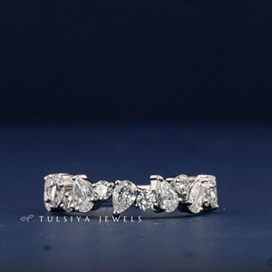 Elegant Yellow Diamond Style <b>Ring</b> for Women 14K White Gold <b>Statement</b> <b>Ring</b> with Side Diamonds Wedding Engagement Gift Jewelry - Product Image 1