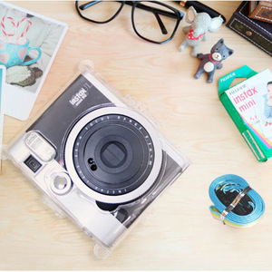 <span class=keywords><strong>Fuji</strong></span> <span class=keywords><strong>Instax</strong></span> Mini90 Étui de protection en cristal Sac transparent en PVC dur avec lanière en corde Style <span class=keywords><strong>mini</strong></span> pour le transport d'appareil photo - Product Image 3