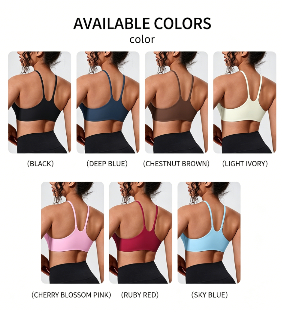 Wholesale New Solid Color Double-sided Nylon Tight Gathering Sports Bra Women's Sleeveless Yoga Tank Top for Running Fitness