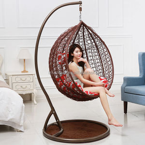 Columpio Colgante de Ratán con Forma de Huevo para Patio, con Soporte Metálico, Fabricación de Muebles - Product Image 2