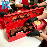 Boîtes personnalisées pour mini brownies, emballages pour brownies, boîtes pour biscuits au chocolat au lait, séparateurs pour boîtes à biscuits, boîtes à biscuits à emporter, biscuits
