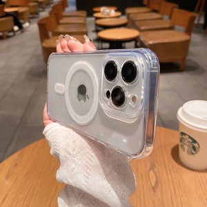 <span class=keywords><strong>Funda</strong></span> magnética para teléfono móvil iPhone14ProMax, <span class=keywords><strong>funda</strong></span> protectora para iPhone15Pro, 13 con carga inalámbrica, 12 transparente, 16 nueva, 17 para hombre - Product Image 2