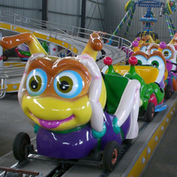 Manèges d'attractions personnalisés pour enfants jeux de voiture d'escalade mini navette électrique à double voie manèges en train