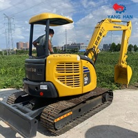 Excavatrice hydraulique Komatsu PC50 d'occasion, 5,3 tonnes, pour travaux de construction