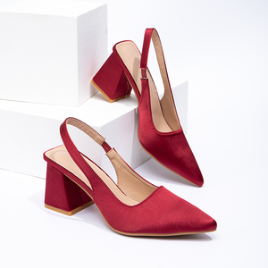 Scarpe da donna con tacco Casual stile sandalo tacco alto con tacco <span class=keywords><strong>Slingback</strong></span> pepato in vera pelle - Product Image 6