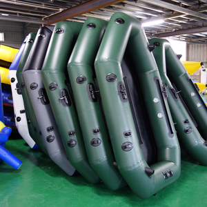 Zattera alla deriva per Kayak da pesca fluviale con pavimento in <span class=keywords><strong>legno</strong></span> in PVC per 2 persone con accessori gratuiti per Sport acquatici all'aperto - Product Image 6