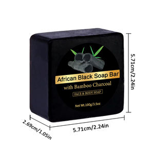 Venta al por mayor Etiqueta Privada jabón carbón piel blanquear jabón hecho a mano Natural negro africano orgánico blanquear jabón - Product Image 1