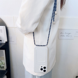 Dragonne bandoulière à quatre coins avec fente pour carte, compatible avec les coques de téléphone <span class=keywords><strong>iPhone</strong></span> 17, 16, 15/14/13/12/11 et XR - Product Image 3